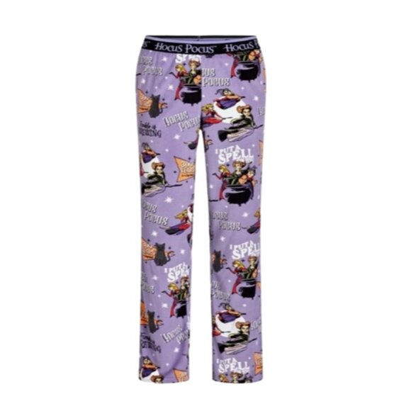Disney Hocus Pocus Halloween Velour Sleep Lounge Pajama Pants Size Small Womens - Picture 1 of 3
